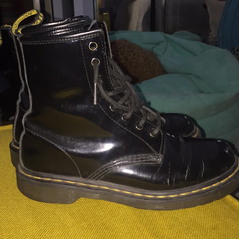 Black Patent Leather Doc Martens Air Wair